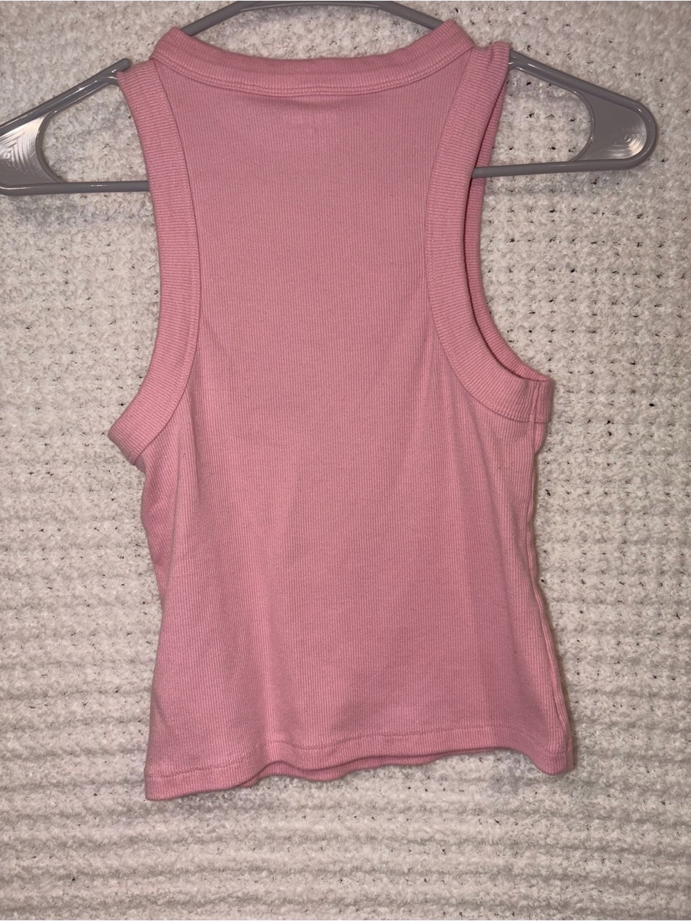 Old Navy Pink Ribbed Racerback Tank Top - Picture 3 of 3